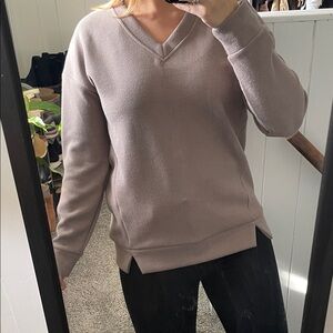 Marc New York V-Neck Sweater in Taupe